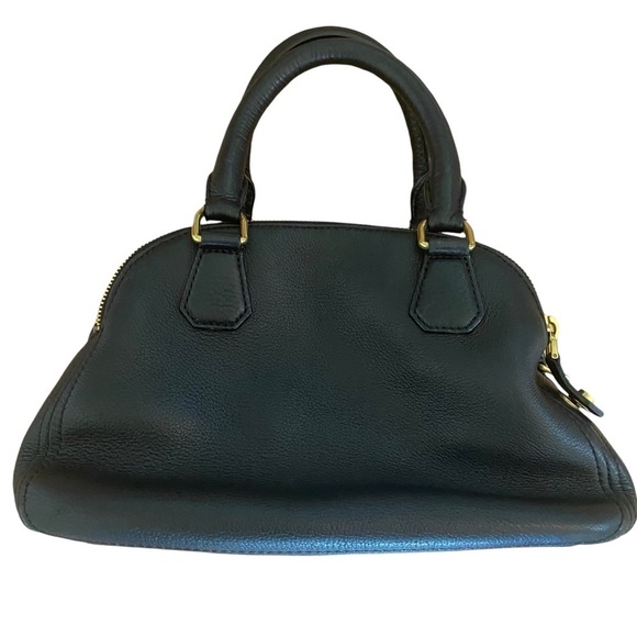 J. Crew Leather Black medium biennial satchel. Handbag w alt shoulder strap - Picture 1 of 13